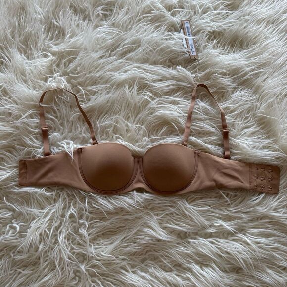 Skims Fits Everybody Strapless Bra Ochre Size 30B - Picture 6 of 11